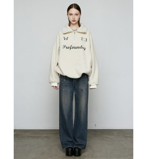 EMODA「ユニフォームボアジッププルオーバー」|Tシャツ・カットソー|