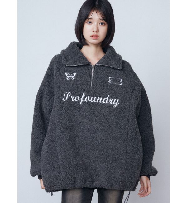 EMODA「ユニフォームボアジッププルオーバー」|Tシャツ・カットソー|