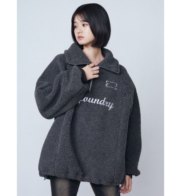 EMODA「ユニフォームボアジッププルオーバー」|Tシャツ・カットソー|