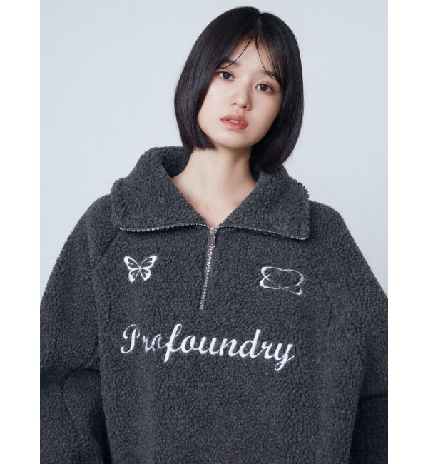 EMODA「ユニフォームボアジッププルオーバー」|Tシャツ・カットソー|