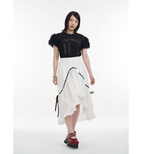 jouetie「フリルチュールドッキングTシャツ」|Tシャツ・カットソー|