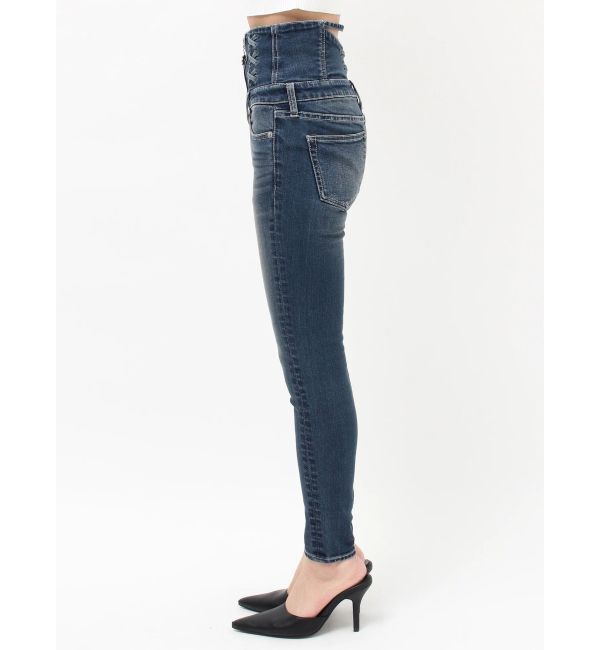 GYDA「ハイウエストsacred edge crossフロントZIPレースアップスキニーデニムパンツ」|デニム|