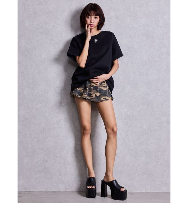 GYDA「sacred edge cross emboss BIG Tシャツ」|Tシャツ・カットソー|