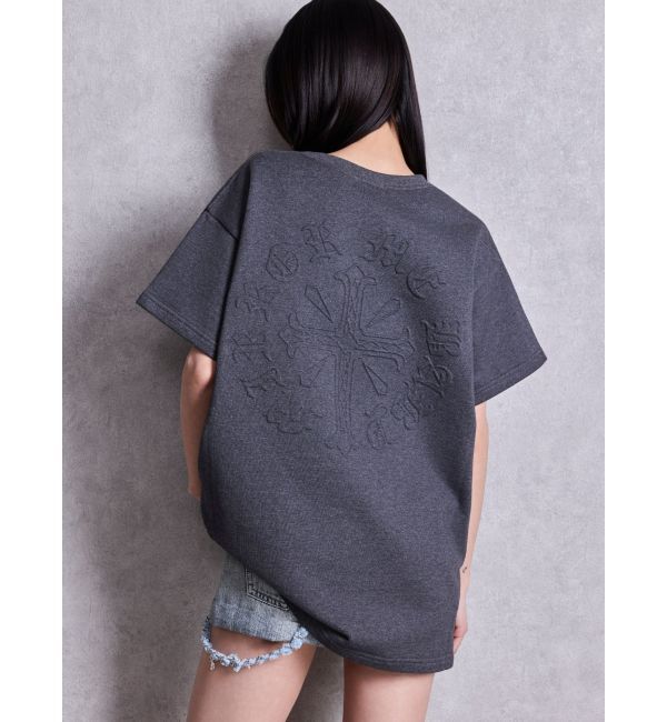 GYDA「sacred edge cross emboss BIG Tシャツ」|Tシャツ・カットソー|チャコールグレー