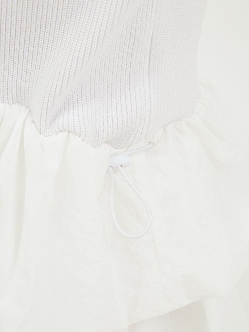 emmi atelier「ニットタフタドッキングOP」|ワンピース|
