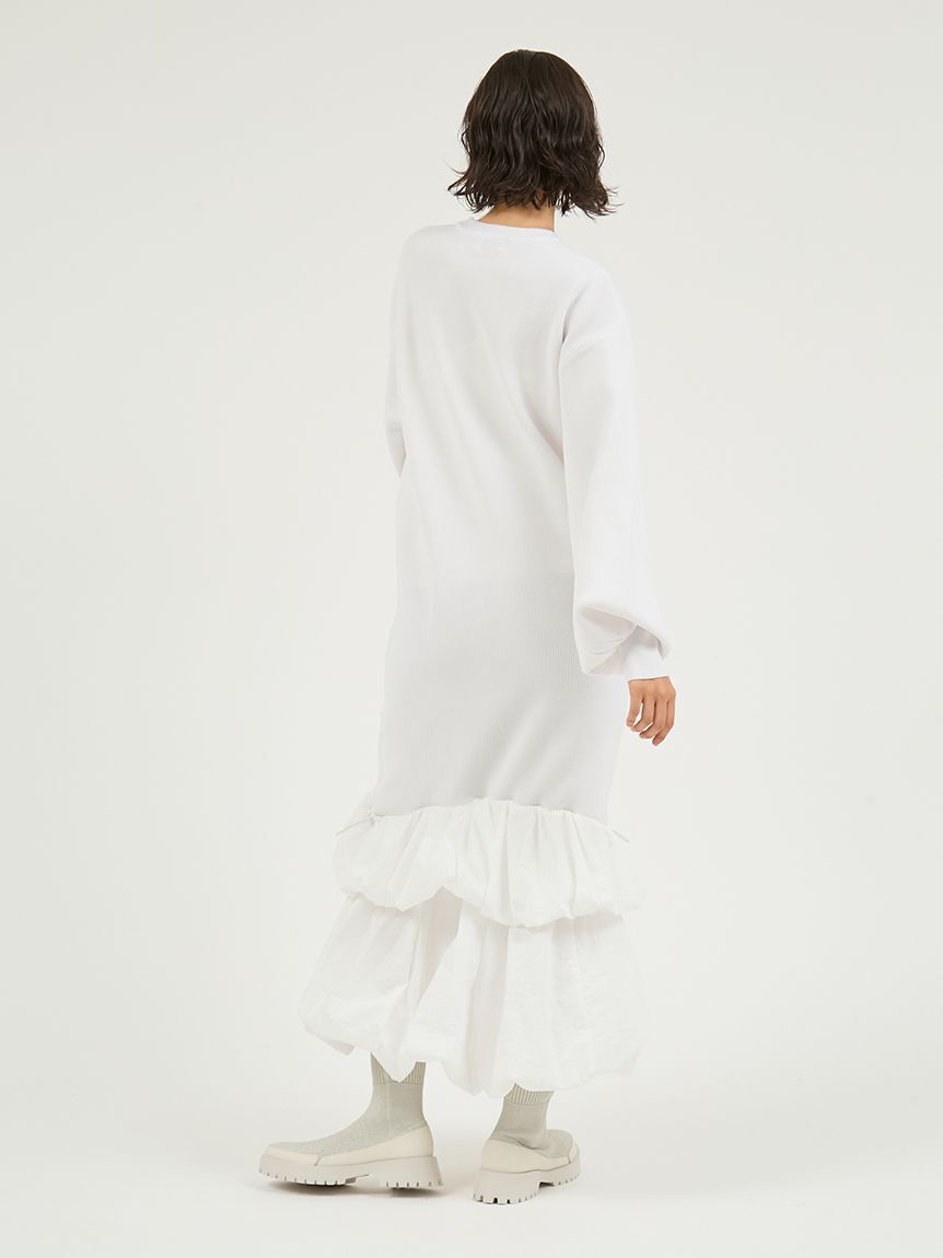 emmi atelier「ニットタフタドッキングOP」|ワンピース|