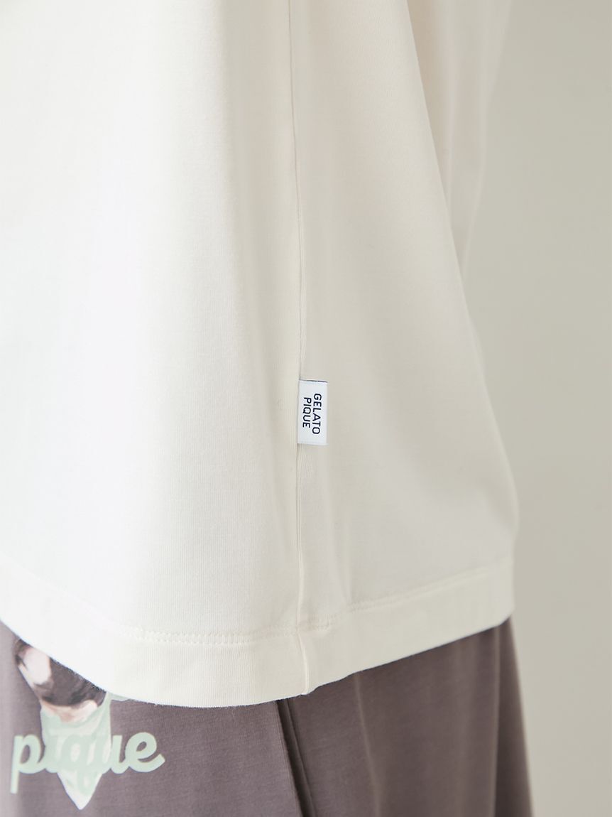 GELATO PIQUE HOMME「【ラッピング済み】【HOMME】【接触冷感】レーヨンドッグワンポイントTシャツ&ハーフパンツセット」|ルームウェア|