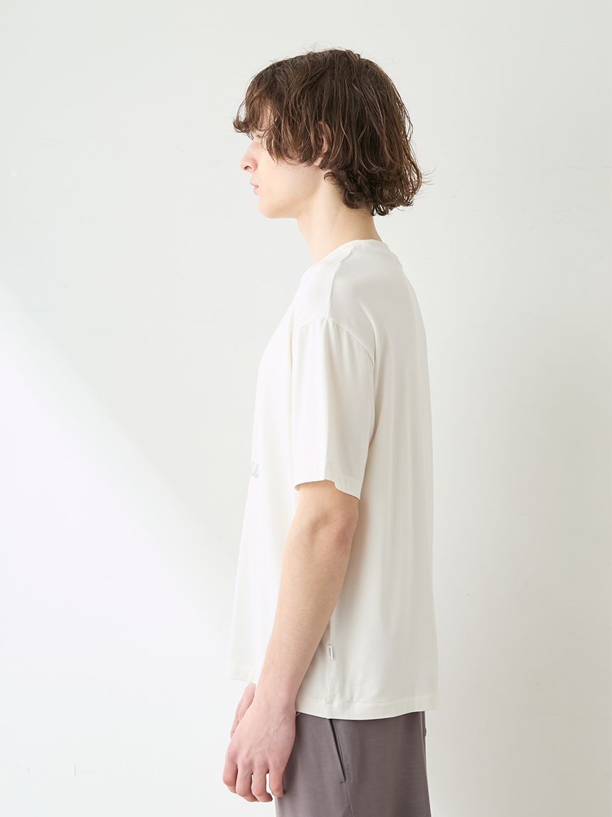 GELATO PIQUE HOMME「【ラッピング済み】【HOMME】【接触冷感】レーヨンドッグワンポイントTシャツ&ハーフパンツセット」|ルームウェア|