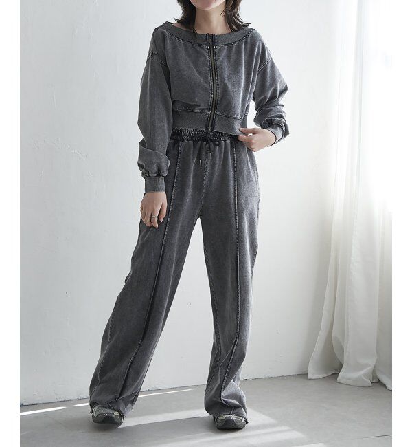 VENCE share style「ケミカルオフショルスウェットジップ」|スウェット・ジャージ|