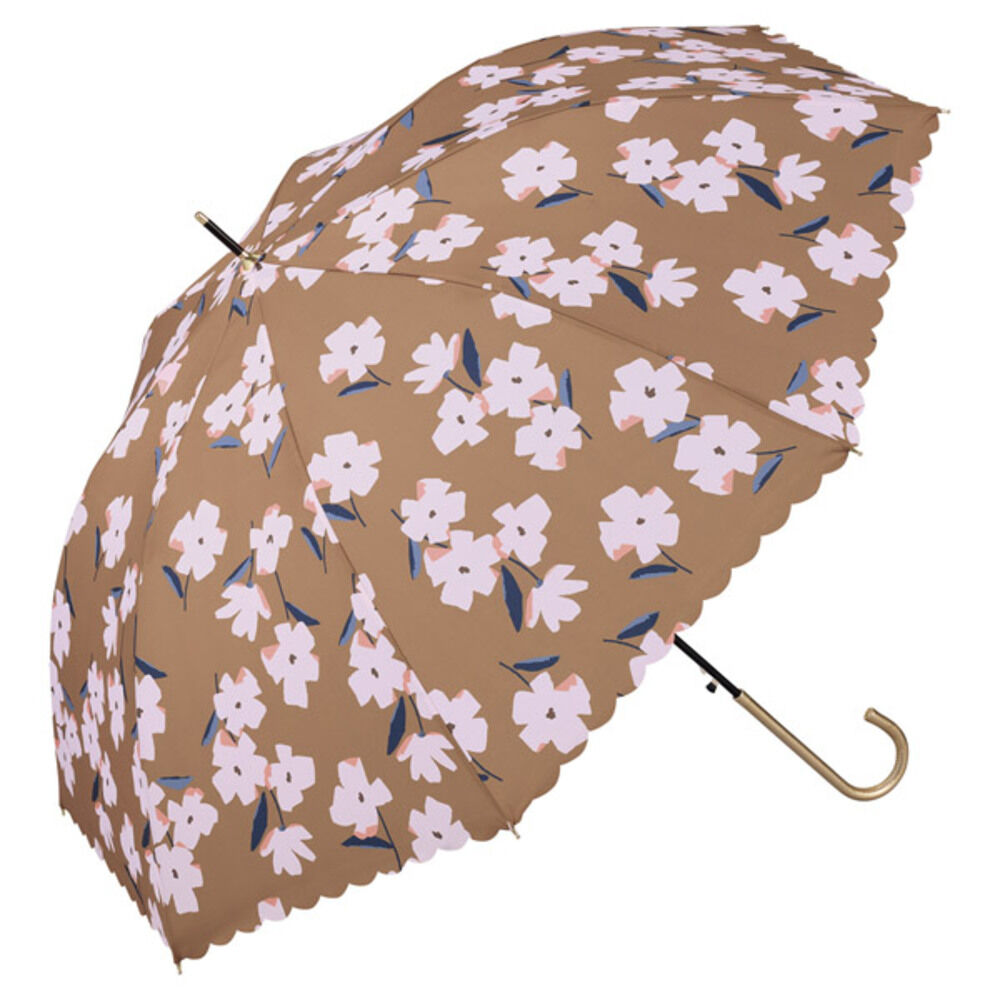 Wpc.「ジャンプ傘 おしゃれ 通販 ワールドパーティー ジャンプ式 雨傘 傘 長雨傘 58cm」|傘|ブラウン1