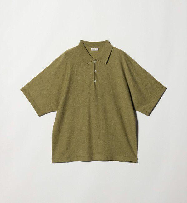 BEAUTY&YOUTH UNITED ARROWS「リネン ブリーズ ドルマン 3B ポロニット ウォッシャブル」|ニット・セーター|OLIVE