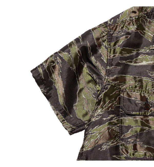 BEAMS PLUS「MIL-SHT Tiger Stripe Mesh Jacquard」|シャツ・ブラウス|