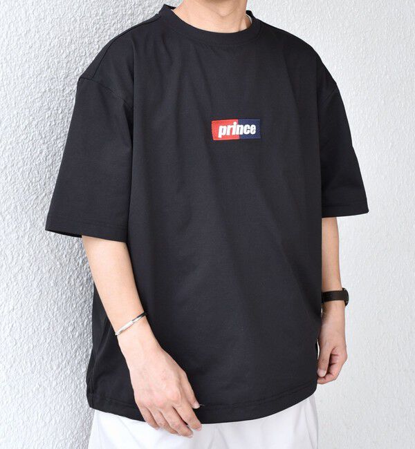 SHIPS any「【SHIPS any別注】prince:〈吸水速乾/UVカット/遮熱〉ボックス ロゴ 刺繍 スピンドル Tシャツ◇」|Tシャツ・カットソー|