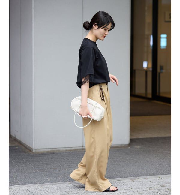 IENA「リバーレースコンビTシャツ」|Tシャツ・カットソー|