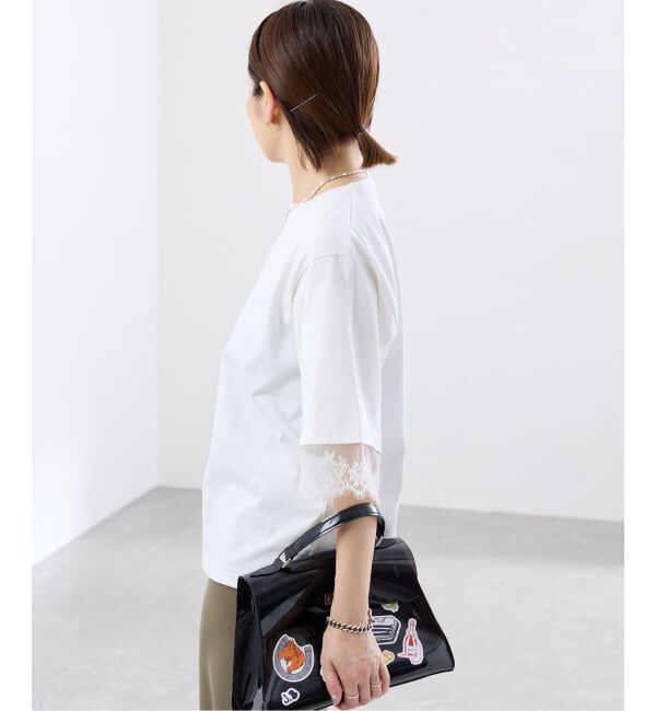 IENA「リバーレースコンビTシャツ」|Tシャツ・カットソー|