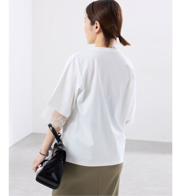 IENA「リバーレースコンビTシャツ」|Tシャツ・カットソー|