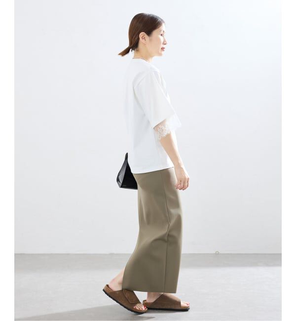 IENA「リバーレースコンビTシャツ」|Tシャツ・カットソー|