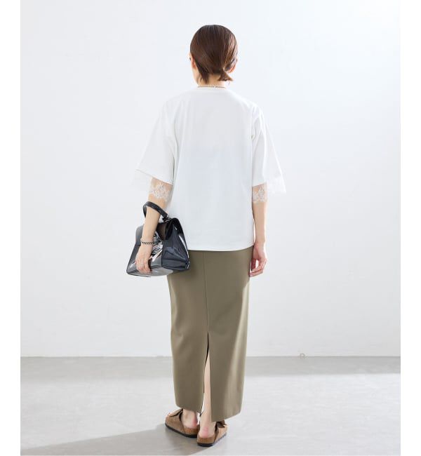 IENA「リバーレースコンビTシャツ」|Tシャツ・カットソー|