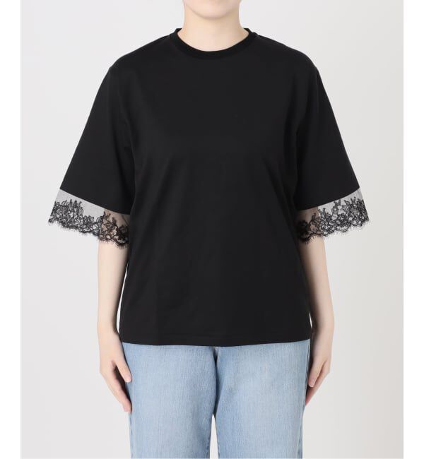 IENA「リバーレースコンビTシャツ」|Tシャツ・カットソー|