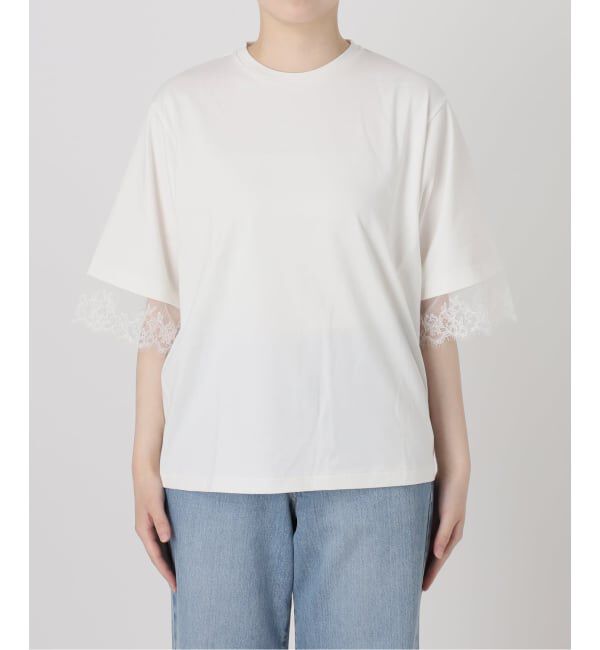 IENA「リバーレースコンビTシャツ」|Tシャツ・カットソー|