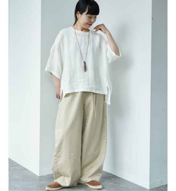 journal standard luxe「リネンワッフル crewpull」|シャツ・ブラウス|