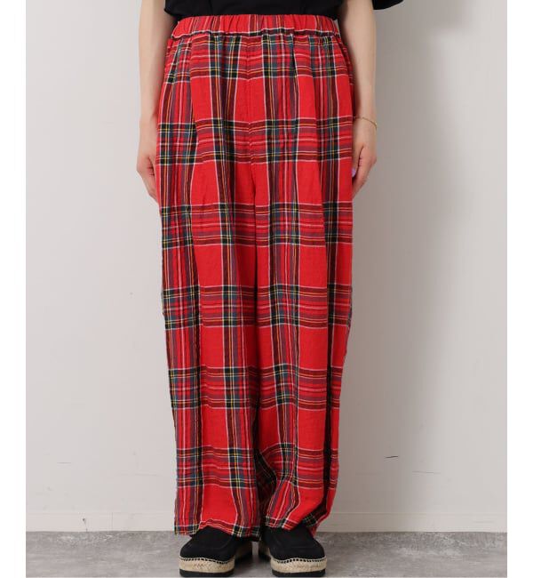journal standard luxe「《予約》リネンチェック イージータックパンツ」|その他|