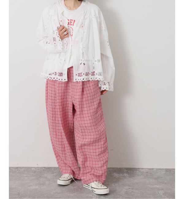 journal standard luxe「《予約》リネンチェック イージータックパンツ」|その他|