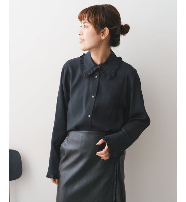 Spick and Span「《WEB限定 / 追加》フリルカラーブラウス」|シャツ・ブラウス|
