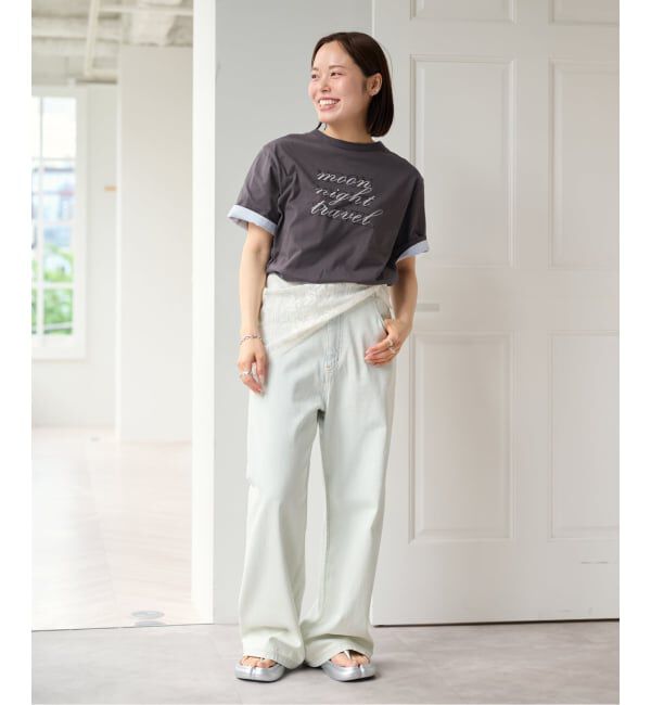 U by SPICK&SPAN「《予約 / 3点セット》Two Tシャツ/レーススカーフ SET」|Tシャツ・カットソー|