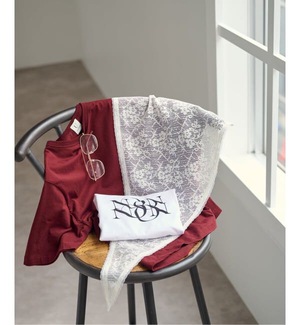 U by SPICK&SPAN「《予約 / 3点セット》Two Tシャツ/レーススカーフ SET」|Tシャツ・カットソー|