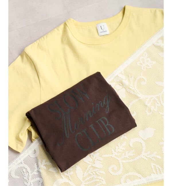 U by SPICK&SPAN「《予約 / 3点セット》Two Tシャツ/レーススカーフ SET」|Tシャツ・カットソー|