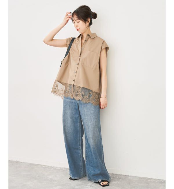 Spick and Span「レースタイプライターフレンチシャツ」|シャツ・ブラウス|