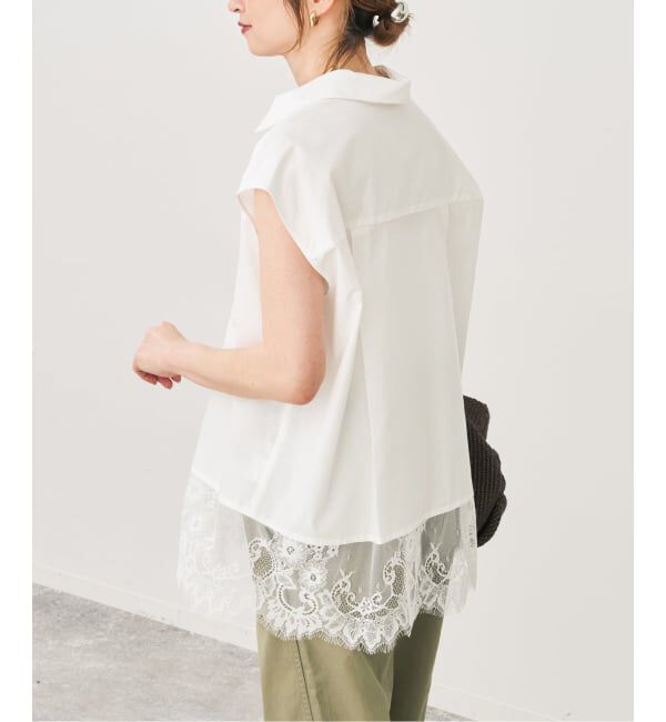 Spick and Span「レースタイプライターフレンチシャツ」|シャツ・ブラウス|