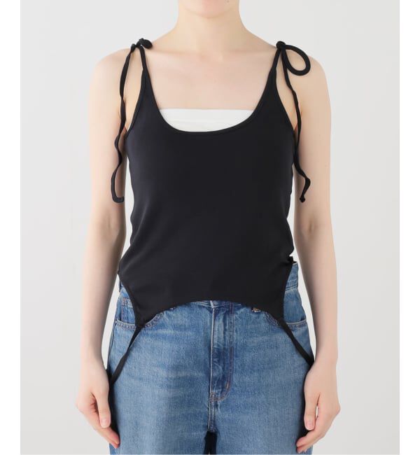 FRAMeWORK「JANE SMITH cotton updown ribbon cami」|Tシャツ・カットソー|ブラック