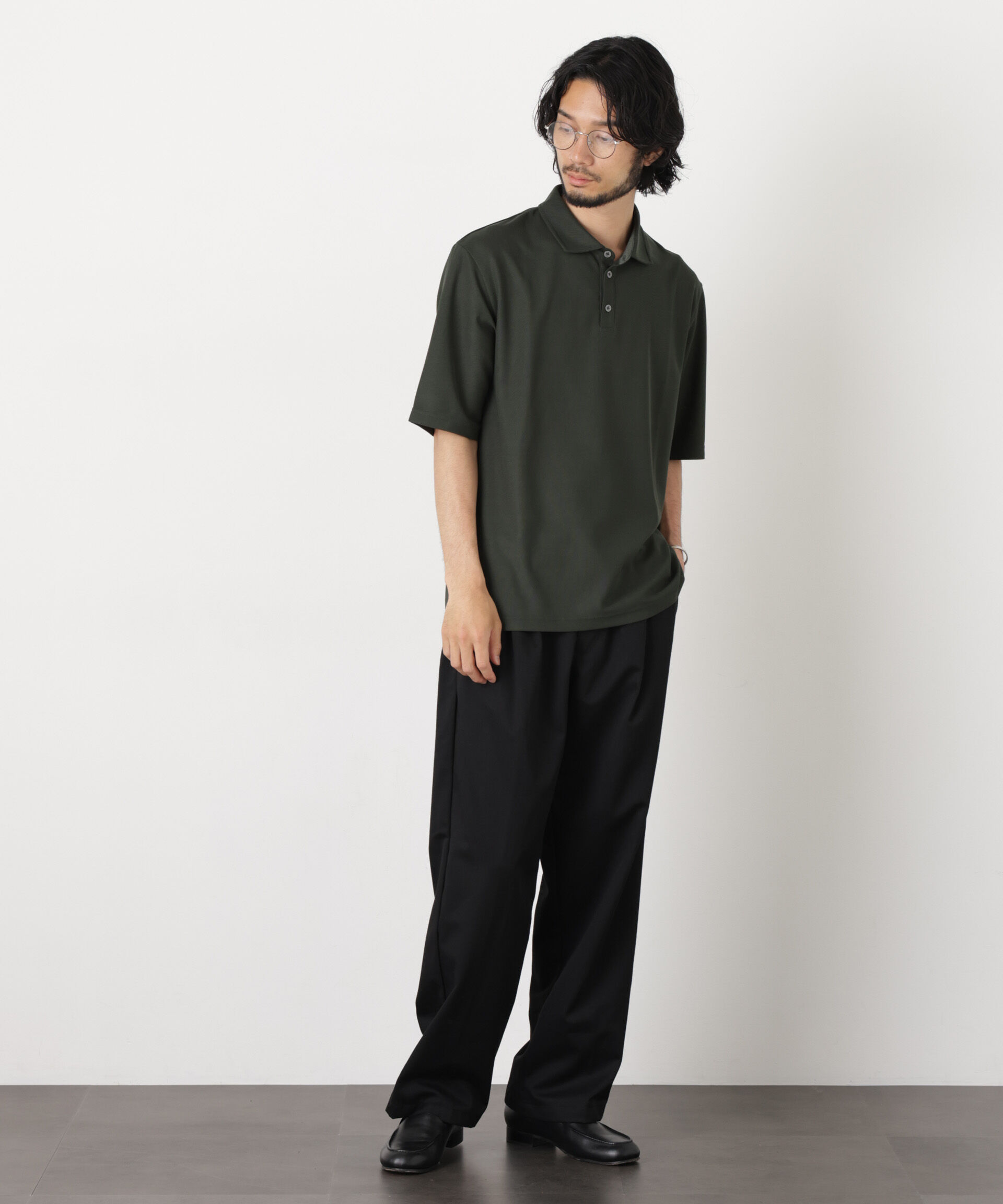 nano･universe「スタンダードカノコポロシャツ 半袖」|Tシャツ・カットソー|