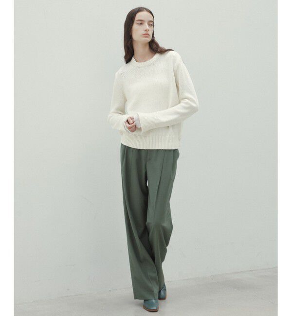 BEIGE,「【洗える・CLUEL 4月号掲載】COMFREY / オーガニックコットンクルーネックニット」|ニット・セーター|
