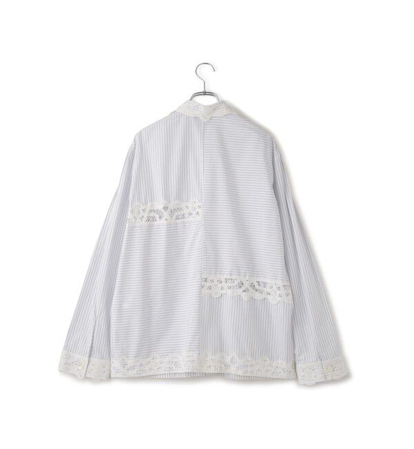 SALON adam et rope'「【J'aDoRe・一部店舗限定】【MAISON EENK（メゾン インク）】Lace Trim Shirts with Pocket」|シャツ・ブラウス|