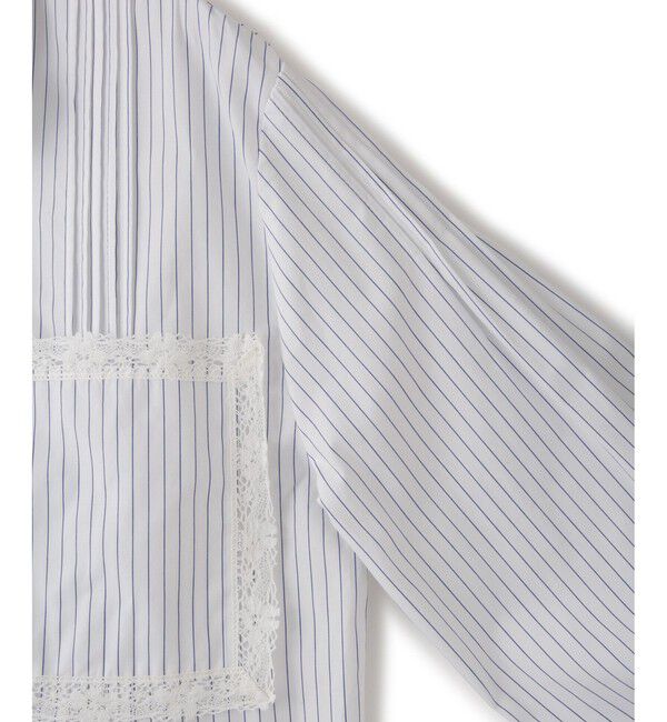 SALON adam et rope'「【J'aDoRe・一部店舗限定】【MAISON EENK（メゾン インク）】Lace Trim Shirts with Pocket」|シャツ・ブラウス|