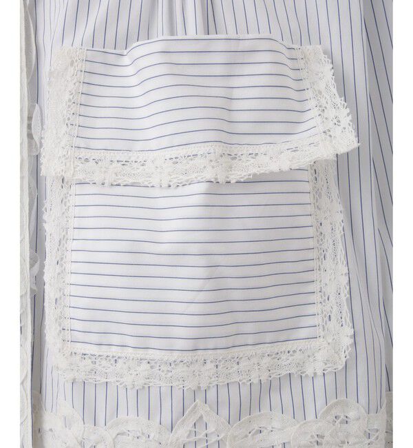 SALON adam et rope'「【J'aDoRe・一部店舗限定】【MAISON EENK（メゾン インク）】Lace Trim Shirts with Pocket」|シャツ・ブラウス|