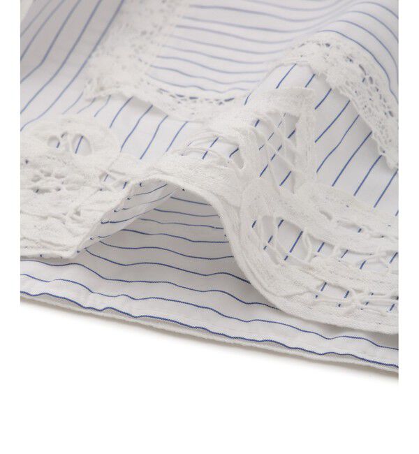 SALON adam et rope'「【J'aDoRe・一部店舗限定】【MAISON EENK（メゾン インク）】Lace Trim Shirts with Pocket」|シャツ・ブラウス|