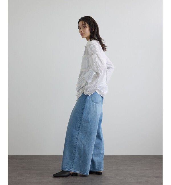 SALON adam et rope'「【J'aDoRe・一部店舗限定】【MAISON EENK（メゾン インク）】Lace Trim Shirts with Pocket」|シャツ・ブラウス|