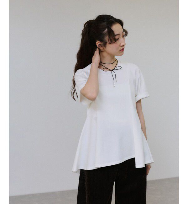 ADAM ET ROPE'「【サステナブル】アシメフレアプルオーバー」|Tシャツ・カットソー|