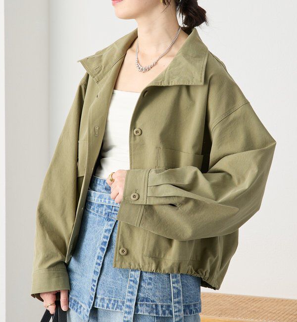  「【A・MONN】【セットアップ着用可能】ミリタリースタンドシャツ」|シャツ・ブラウス|