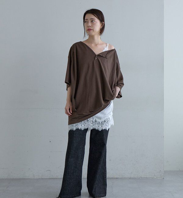  「2WAYヘンリーBIGTee」|Tシャツ・カットソー|