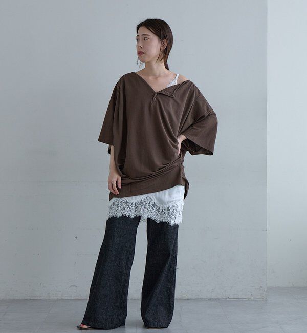  「2WAYヘンリーBIGTee」|Tシャツ・カットソー|