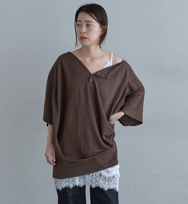  「2WAYヘンリーBIGTee」|Tシャツ・カットソー|