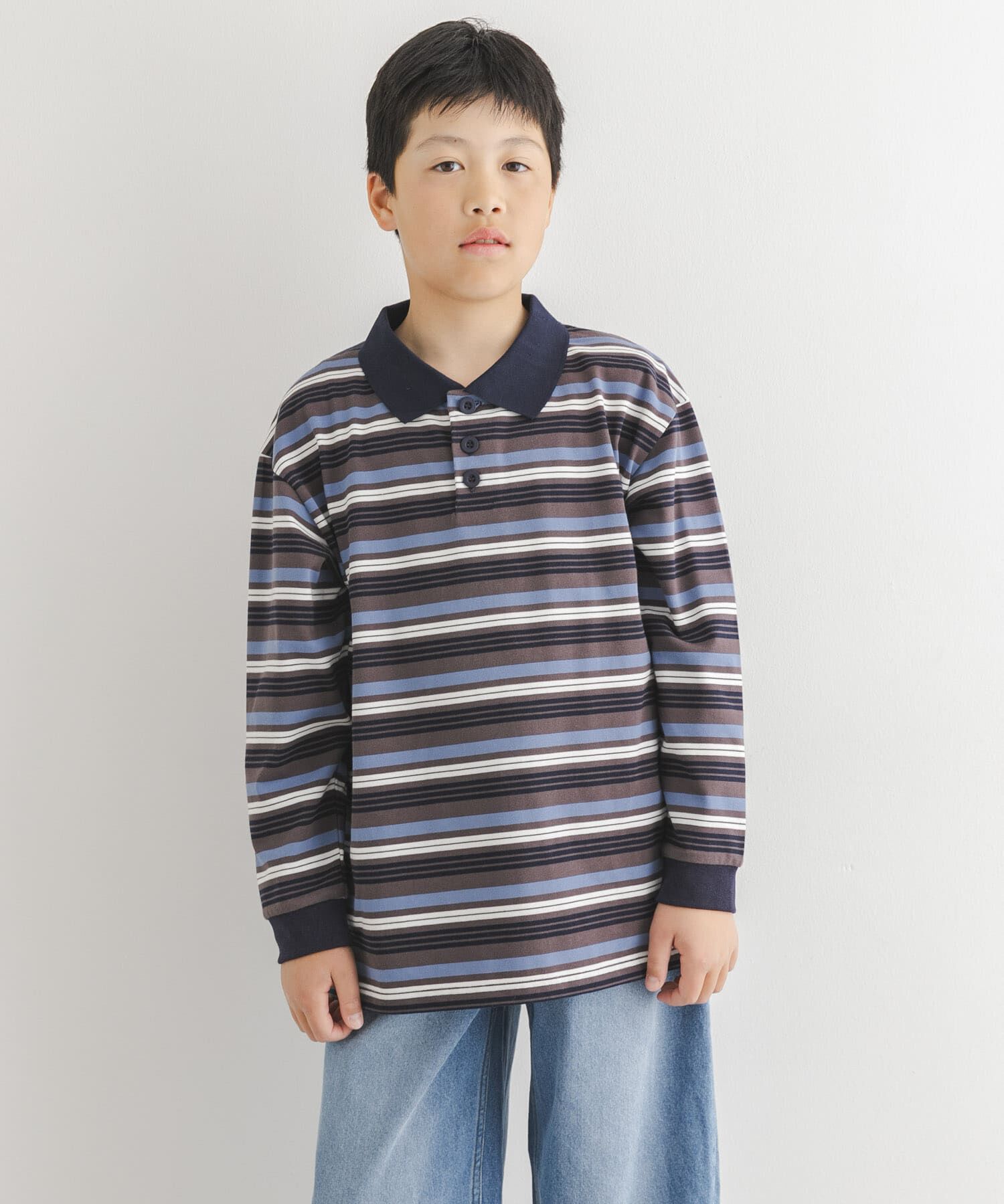 URBAN RESEARCH DOORS「『150サイズ』マルチボーダーラガーシャツ(KIDS)」|その他|
