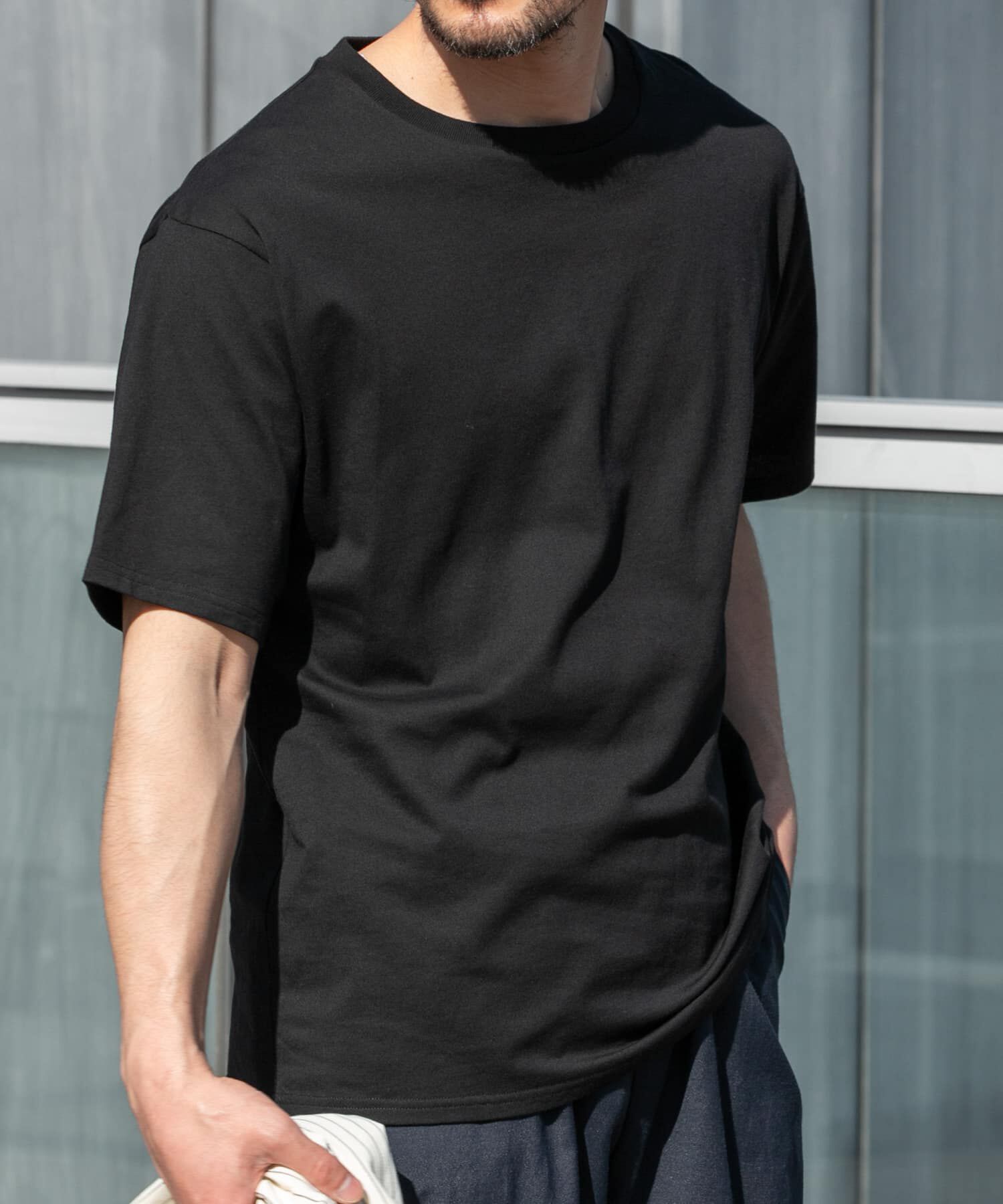 URBAN RESEARCH ROSSO「『XLサイズあり』『UR TECH』汗ジミ防止クルーネックTシャツ」|Tシャツ・カットソー|ブラック