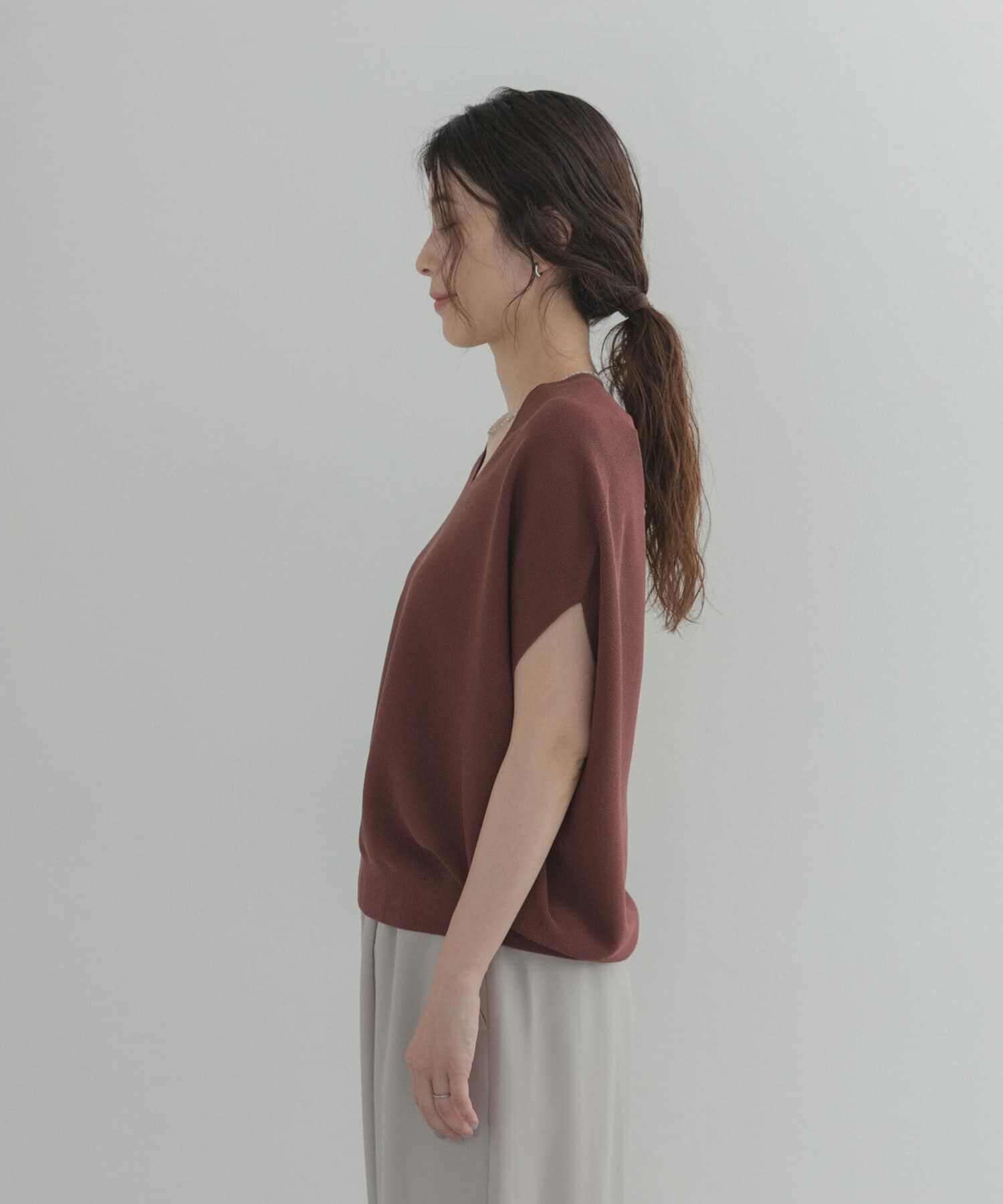 URBAN RESEARCH DOORS「『WEB限定』Vネックコクーンニット」|ベスト・ジレ|
