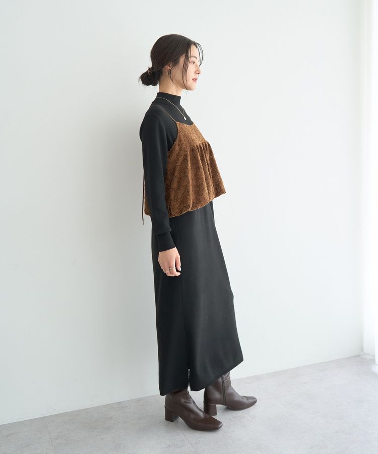 YECCA VECCA「【2点SET】バルーンキャミ付きニットワンピース」|ワンピース|